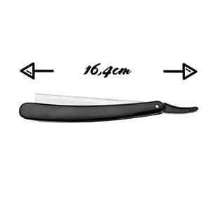 Rasoirs de rasage pliables haut de gamme à lame unique en acier inoxydable pour hommes, avec manche en plastique noir - Product Image 3