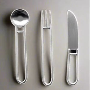 Juego de Cubiertos de Acero Inoxidable con Diseño de Nudo Moderno, Estilo Real, Ecológico y de Lujo para Fiestas - Product Image 1