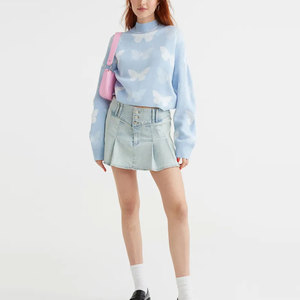 Nouveau style pull d'hiver décontracté à la mode pour femmes pull avec logo sur le devant prix de gros manches complètes pour femmes - Product Image 4