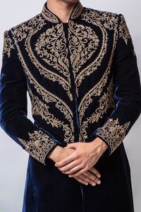 NEW--STUNNING--DESIGN of ZARDOZI EMBROIDERY on SHERWANI & ALSO MATCHING SHOE WITH DRESS for PARTY-WEAR/WEDDING@2022 - Product Image 2