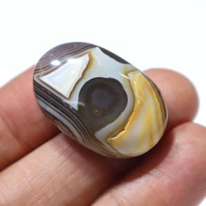 Piedra Preciosa de Ágata Sulemani Negra Natural, Cabujón de Ágata, Ágata Veteada, Piedra Suelta Lisa, Proveedor Mayorista de Piedras para Joyería - Product Image 2