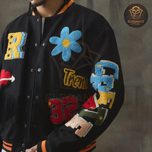 Vêtements quotidiens à la mode bonne vente plus haute qualité personnalisé fait nouveaux hommes véritable matériel Durable Varsity vestes d'hiver - Product Image 4