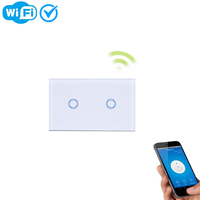 Interrupteur mural intelligent WiFi tactile Zigbee homologué AU/NZ, C Tick, 6 gangues, 6 canaux, cadre en aluminium doré, automatisation domestique
