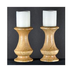 Portavelas de madera con detalles de latón, perfecto para el estilo de la Mesa de la boda, iluminación festiva o ajustes de celebración nocturna - Product Image 2