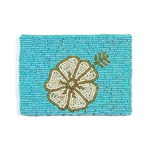 Monedero Rectangular de Algodón con Cuentas de Vidrio con Temática Deportiva Personalizado a Mano para Fiestas y Moda - Product Image 1