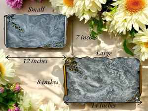 แท่นวางเค้กทำจากเรซิ่นมีสไตล์พร้อมมีดถอดออกได้และถาดเสิร์ฟเค้กสำหรับตกแต่งงานปาร์ตี้และวันเกิดอุปกรณ์จัดระเบียบเค้ก - Product Image 4