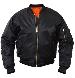 Venta al por mayor de chaquetas de los hombres OEM logotipo personalizado de manga larga chaqueta de bombardero de los hombres chaquetas de béisbol con MATERIAL PERSONALIZADO en varios colores - Product Image 1