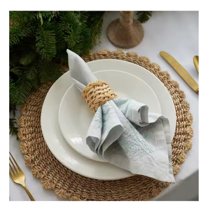 แหวนผ้าเช็ดปากทำจากหวายขายดีสำหรับตกแต่งโต๊ะอาหารค่ำ - Product Image 2