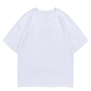 T-shirts personnalisés en gros avec logo imprimé pour hommes, t-shirts vierges en polyester, t-shirts oversize à col rond vierges - Product Image 5