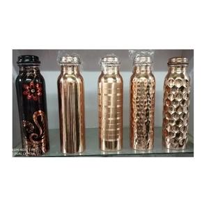 Handmade Flower Printed Copper <b>Water</b> <b>Bottle</b> for <b>Gym</b> Yoga Workout & Gift Item Customized Printed <b>Water</b> <b>Bottle</b> of Copper - Product Image 3