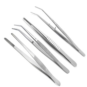 Ensemble de forceps chirurgicaux professionnels de longueur standard, couleur unie, en acier inoxydable, certifiés CE, classe I - Product Image 1