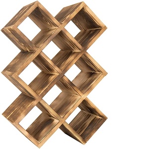 Estante de almacenamiento de botellas de bambú, estantes de cocina para Hotel, supermercado, restaurante y hogar, color negro, 12 botellas, novedad - Product Image 4