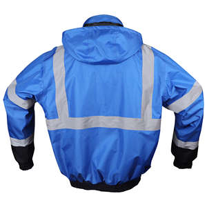 Veste de travail d'hiver en tissu doux et respirant, veste de sécurité ANSI classe 2, imperméable, LED flash vert, fermeture éclair pour hommes - Product Image 6