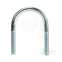 45 #   Boulon en U en acier au carbone sur mesure, plaqué zinc bleu et blanc, pour fixation de machines et colliers de serrage de tuyaux
