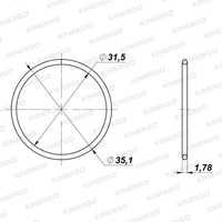 Joint torique ORGM16 pour ORGM16 245 mm LU (3T40, 3L30, TH125C, TH200C, 4T60E, TH440-R4, TH700-R4, 4L60, 4L60E, S-10 uniquement)