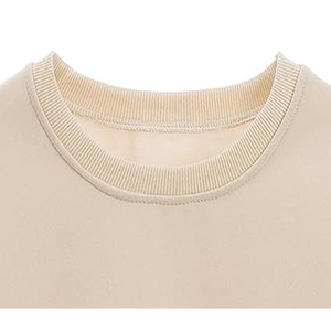 Sweat-shirt d'hiver surdimensionné à col en V pour femme, personnalisé, écologique, coupe-vent, respirant, en polaire polyester/coton, avec broderie en relief - Product Image 2