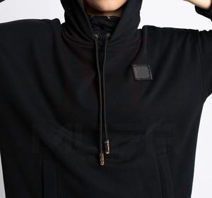 Sweat à capuche unisexe 100% coton mélangé avec poche hiver personnalisée capuche réglable avec motif uni Streetwear - Product Image 3