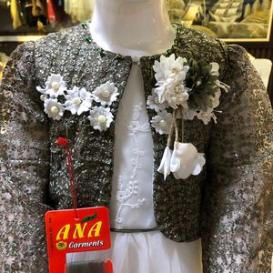 Robe de soirée en coton imprimé pour fille, vêtement de fête, motif floral - Product Image 5