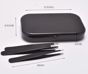 Pinzas Profesionales Inclinadas de Acero Inoxidable (3 Piezas) para Dar Forma a las Cejas, Eliminar Vello Facial Encarnado y Puntos Negros - ANAAIF ENTERPRISES - Product Image 6