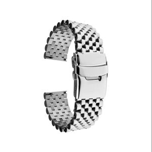 Bracelet en métal GD226 en acier inoxydable poli 12-20mm réglable, étanche, respirant, unisexe, luxe, mode, argent, souple, personnalisé - Product Image 1