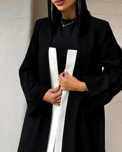 2024 nouvelle mode ouverte Abaya soie vêtements décontractés pour les femmes musulmanes accessoire traditionnel à dubaï moyen-orient - Product Image 6