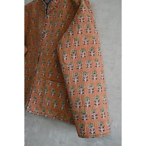 Chaqueta Reversible Hecha a Mano, Acolchada, Ecológica, de Algodón Tejido con Estampado Floral en Bloques, Abrigo de Invierno con Botones, Manga Larga y Cálida - Product Image 3