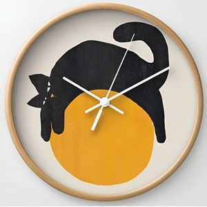 Modern Round <b>Wooden</b> Wall <b>Clock</b> Shaped Designer <b>Wooden</b> for Decor Home Decorative Accessories <b>Clocks</b> Wall <b>Clock</b> - Product Image 6