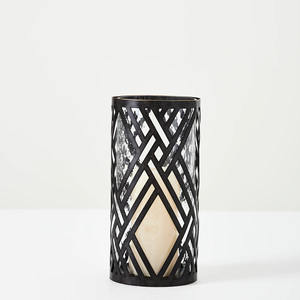 Juego de 2 portavelas y tarros de metal para comedor y portavelas con características elegantes - Product Image 6