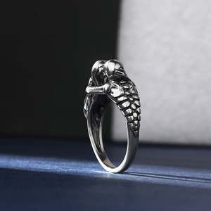 Jeulia Kiss of Death <b>Skull</b> Sterling Silver Fashion <b>Ring</b> for Children - Product Image 5
