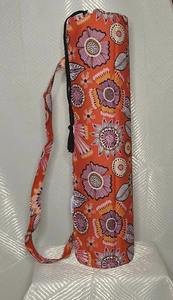 กระเป๋าใส่เสื่อโยคะผ้าฝ้ายทำมือสไตล์อินเดีย Le Souvenirs - ลายดอกไม้สีส้ม น้ำหนักเบา หรูหรา ทันสมัย เหมาะสำหรับการเดินทาง ผู้หญิง ฤดูร้อน มีซิป - Product Image 5