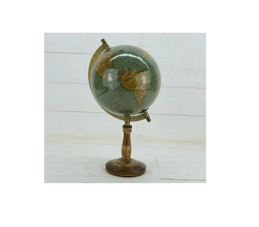 Nieuwe Moderne Fancy Design Wereld Globe Luxe Aangepaste Kleur Kantoor & Studeerkamer Decoratie Voor Tafelbol Met Houten Basis