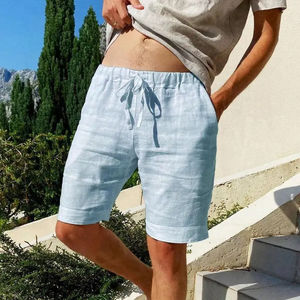 Short de basket-ball uni en polyester/coton pour homme, respirant, séchage rapide, écologique, grande taille, plage, vacances - Product Image 3
