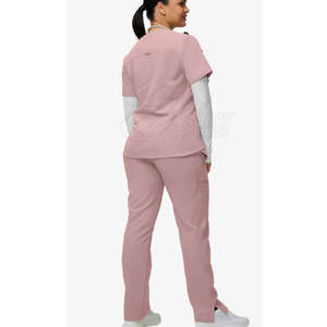 ชุดสครับสำหรับสุภาพบุรุษและสตรีมีครรภ์ ดีไซน์ทันสมัย เหมาะสำหรับบุคลากรทางการแพทย์ ผลิตจากผ้าฝ้าย 100% ระบายอากาศได้ดี สวมใส่สบาย - Product Image 2