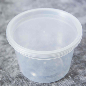 Contenedor de comida de plástico transparente reutilizable sin BPA ecológico de tamaño pequeño forma redonda con función plegable para el almuerzo - Product Image 6