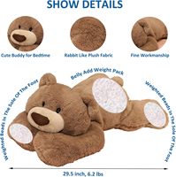 Peluche Panda lestée, adorable panda brun, peluche super douce, coussin anti-stress