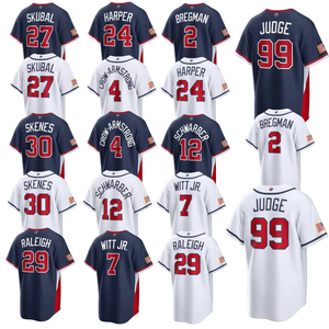 Venta al por Mayor de Camisetas de Béisbol Cosidas del Clásico Mundial de Béisbol 2026, Camiseta de Béisbol de EE. UU. para Hombre # 99 Juez # 7 Witt Jr. # 22 Uniformes de Béisbol Kershaw - Product Image 1