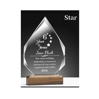 Récompense personnalisée en cristal pour les employés, reconnaissance pour la retraite, pour les managers, personnel, récompense pour la retraite avec gravure au laser, merci