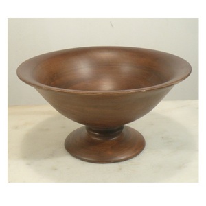Bol de service en bois au design sculpté Bols de service à soupe et à salade en bois durables et sans danger pour les aliments - Product Image 6