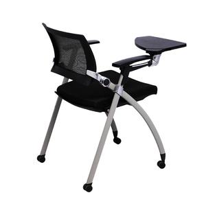 Bambi 02 BFGX003 Contemporary Folding Chair with <b>Writing</b> Table Adjustable Headrest <b>Padded</b> Mesh Backrest for Bedroom - Product Image 2