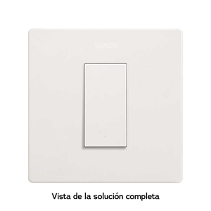 Interruttore a pulsante stretto bianco con collegamento rapido Simon 270 (20001201-090) - Product Image 2