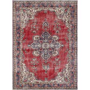 Tapis en laine faits main vintage rouge et orange 2023 Pae, tapis de salon, tapis de couloir rectangulaire à motifs abstraits pour usage domestique - Product Image 1