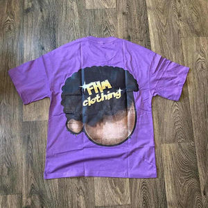 Nueva Camiseta de algodón 100% de alta calidad para hombre, camiseta recortada de último diseño con estampado holgado, camiseta transpirable con estampado personalizado para hombre - Product Image 4