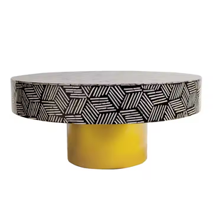 Table basse de luxe traditionnelle en nacre incrustée de nacre peinte à la main de la meilleure qualité écologique pour la décoration intérieure - Product Image 1