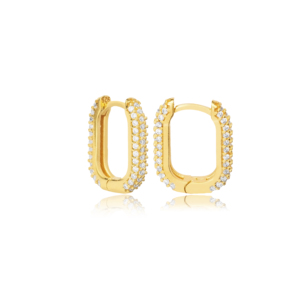 Pendientes de aro ovalados hechos a mano, venta al por mayor, joyería de plata 925, joyería fina diaria, pendiente delicado para mujer - Product Image 3