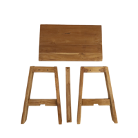 Banc traditionnel rustique en bois de teck démontable ANTIQUE pour appartement, chambre, salle à manger, salon, hôtel, école, entrepôt