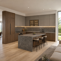 Gabinetes de Cocina Premium YIERHONE para Apartamentos, Estilo Moderno con Puertas Shaker, Pedidos al por Mayor para Desarrolladores de Viviendas Multifamiliares