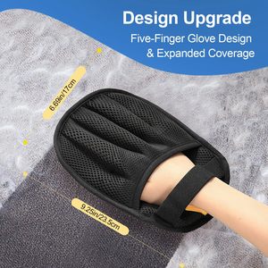 قفاز إزالة شعر الحيوانات الأليفة المطور بخمسة أصابع، قفازات كهروستاتيكية قابلة لإعادة الاستخدام، فرشاة سحرية لإزالة شعر الحيوانات الأليفة - Product Image 2