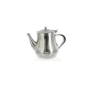 Estilo Oriente Médio aço inoxidável cafeteira vidro árabe cafeteira turco Coffee Pot prata Cor Dallah Pot