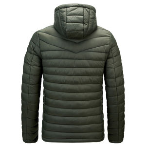 Venta al por mayor personalizada de los hombres más Parka de invierno con estilo espesar hinchado abrigo de lona de cuello alto de moda Puffer chaqueta logotipo frontal - Product Image 2
