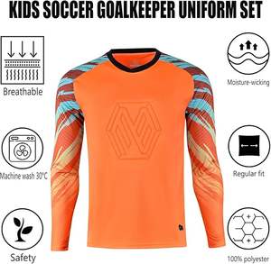 Ensemble maillot et short de gardien de but de football pour garçons, tenue de gardien de but à manches longues pour enfants et jeunes - Product Image 4